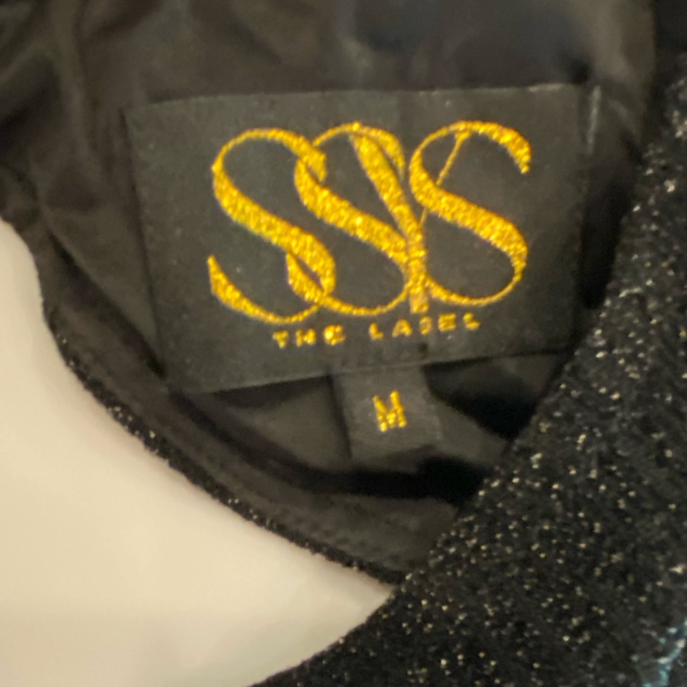 SSYS-Black Sleeveless Jumpsuit with Shimmer NWOT Size Medium - Picture 10 of 16